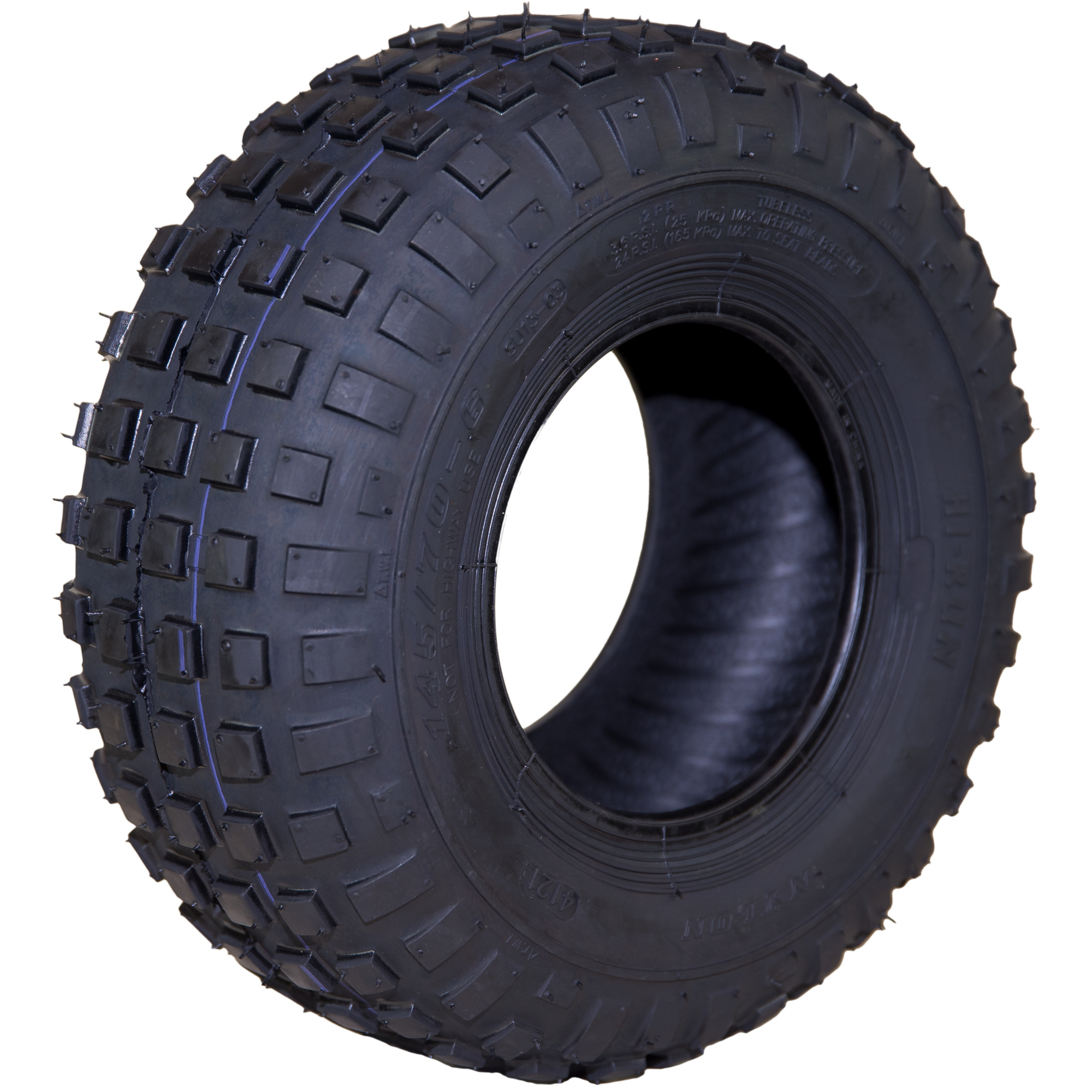 HI-RUN, ATV Tire, SU13 Knobby, Tire Size 145/70-6 Load Range Rating A, Model# WD1042